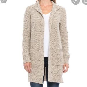 Cynthia Rowley donegal sweater white cardigan